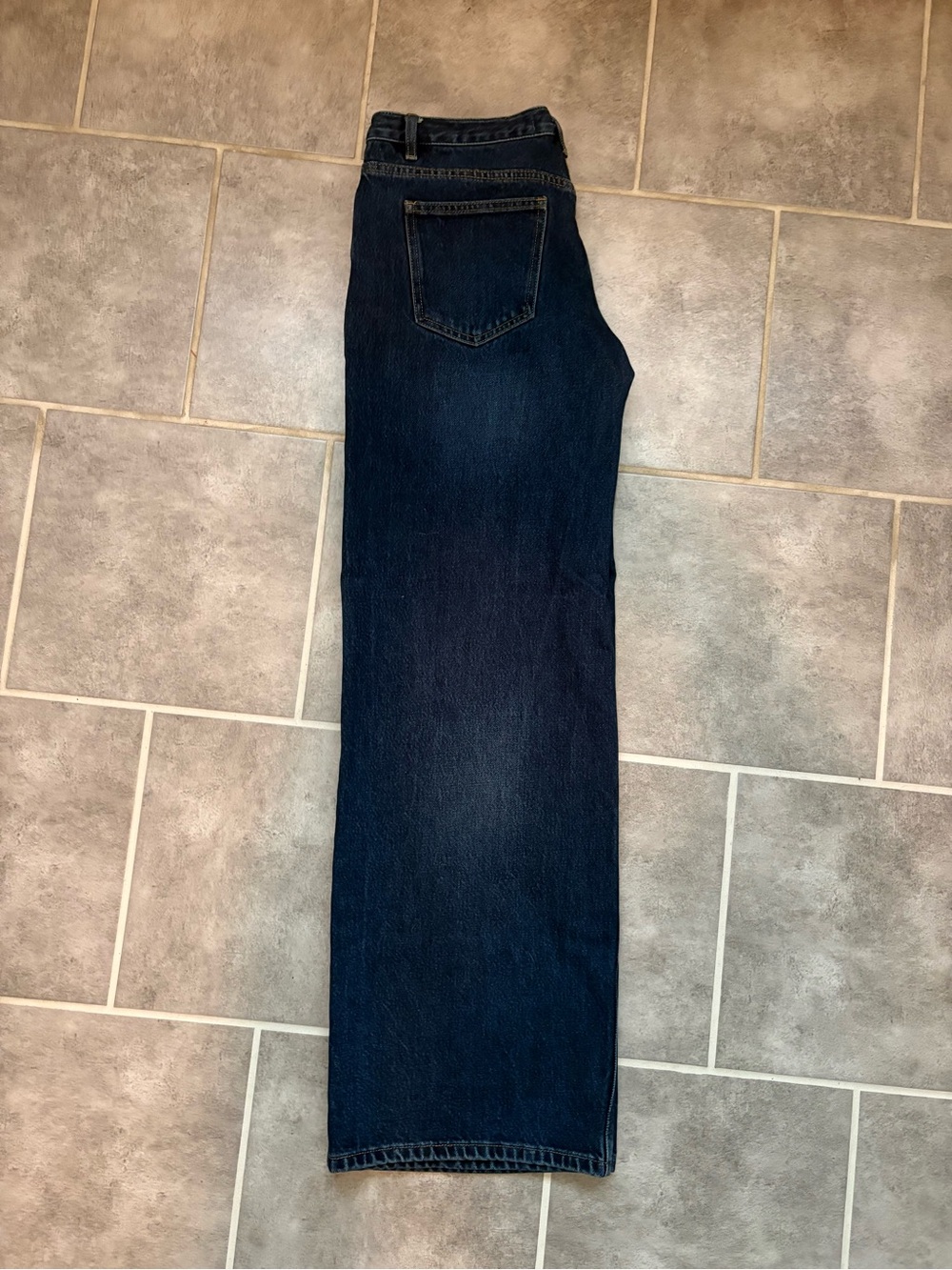 High-Rise Dark Blue Wide Leg Jeans for Women